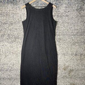 L Space Louise Dress Womens Small Black Sleeveless Midi 100% Cotton‎ Tank NWT